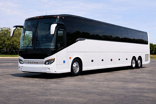 56-passenger charter bus rental Oxford TX